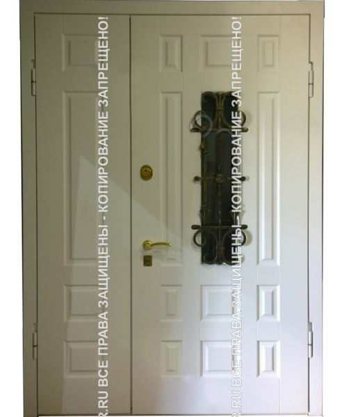 Металлическая двустворчатая дверь МДФ/МДФ 3089 Металлическая двустворчатая дверь МДФ/МДФ 3089