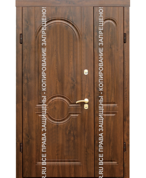 Железная входная двустворчатая дверь МДФ/МДФ 3079 Железная входная двустворчатая дверь МДФ/МДФ 3079