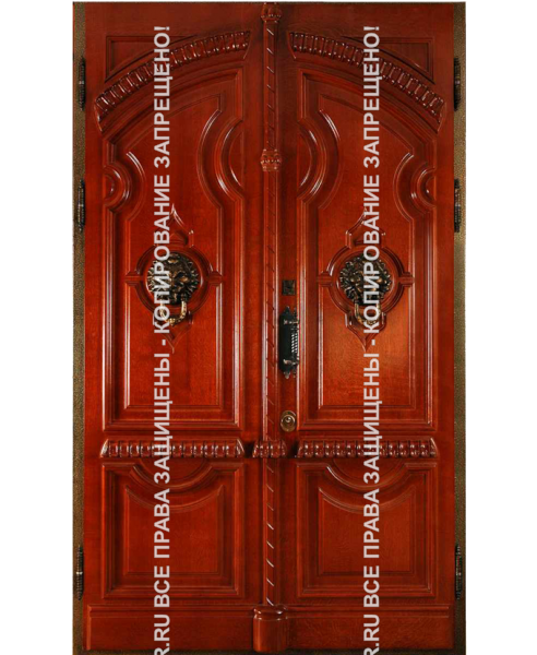 Металлическая входная двустворчатая дверь МДФ/МДФ 3166 Металлическая входная двустворчатая дверь МДФ/МДФ 3166