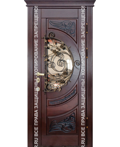 Металлическая дверь с шумоизоляцией МДФ/МДФ с ковкой 3161 Металлическая дверь с шумоизоляцией МДФ/МДФ с ковкой 3161